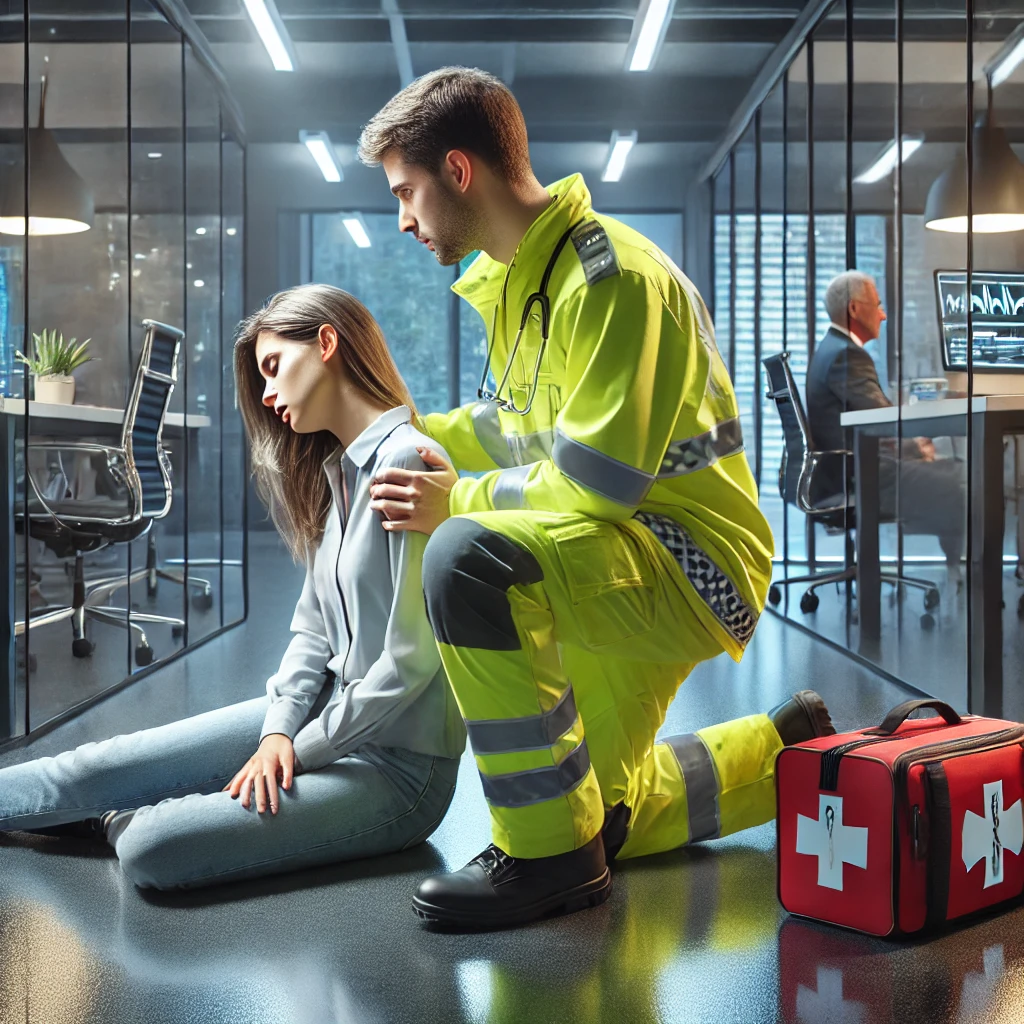 Ratownik medyczny w zakładzie pracy